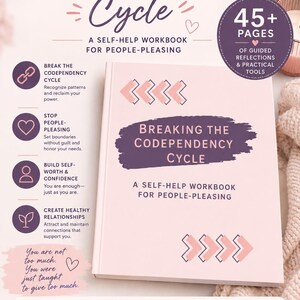 Co-Dependency Workbook, Heal People Pleasing Boundries, Emotional Recovery Guided Journal (PDF Download, 45+ Pages)
