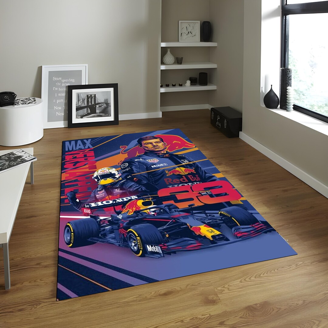 Max Verstappen Rug, Formula1 Rug, Champion Rug, F1 Rug, Living Room Rug ...
