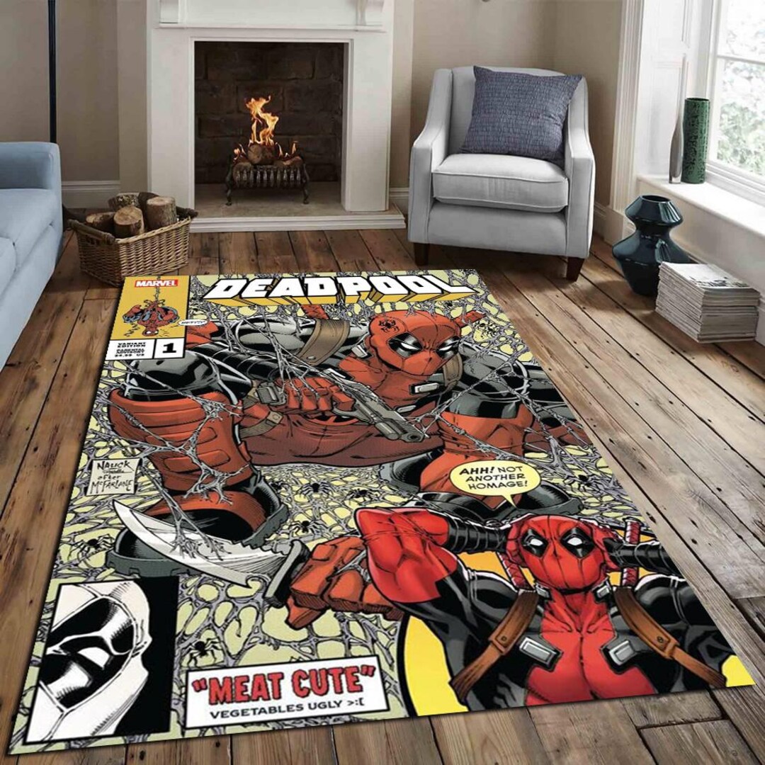 Deadpool Rug, Super Hero Rug, Super Hero Theme Rug, Popular Rug ...