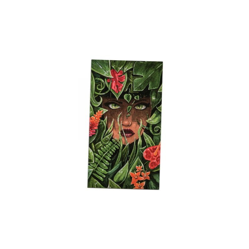 Wild Goddess Art Magnet, Refrigerator Magnets, Fridge Decor, Kitchen, Cubicle Decor, Home, Dorm Room, Watercolor, Tropical image 1