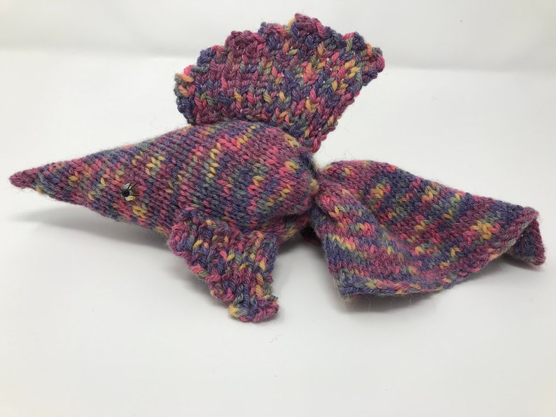 Hand-Knitted Purple Rainbow Fish Hand-Knitted Purple Rainbow Fish
