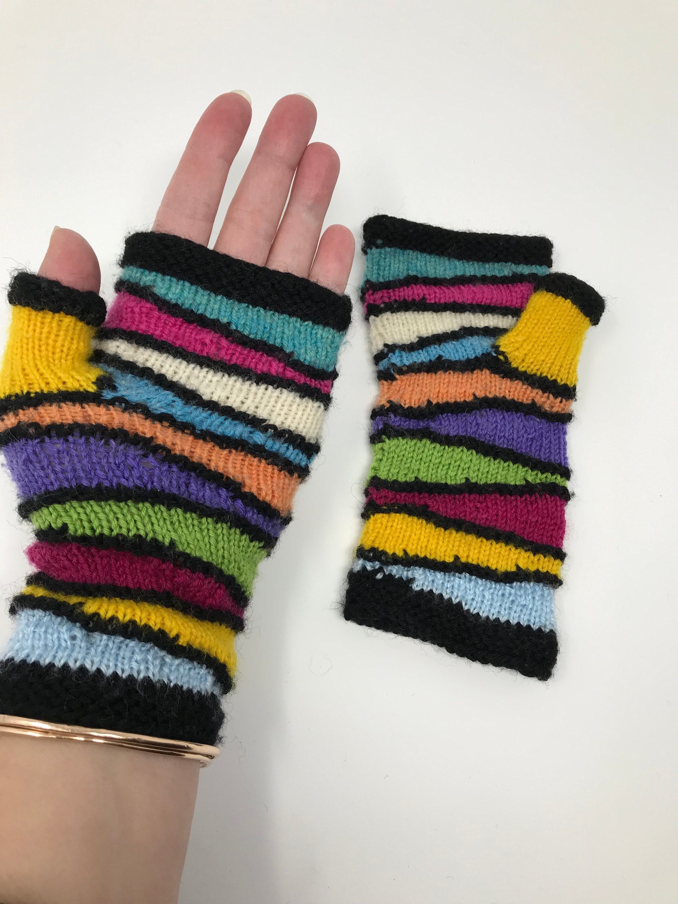 Stained Glass Fingerless Gloves Etsy
