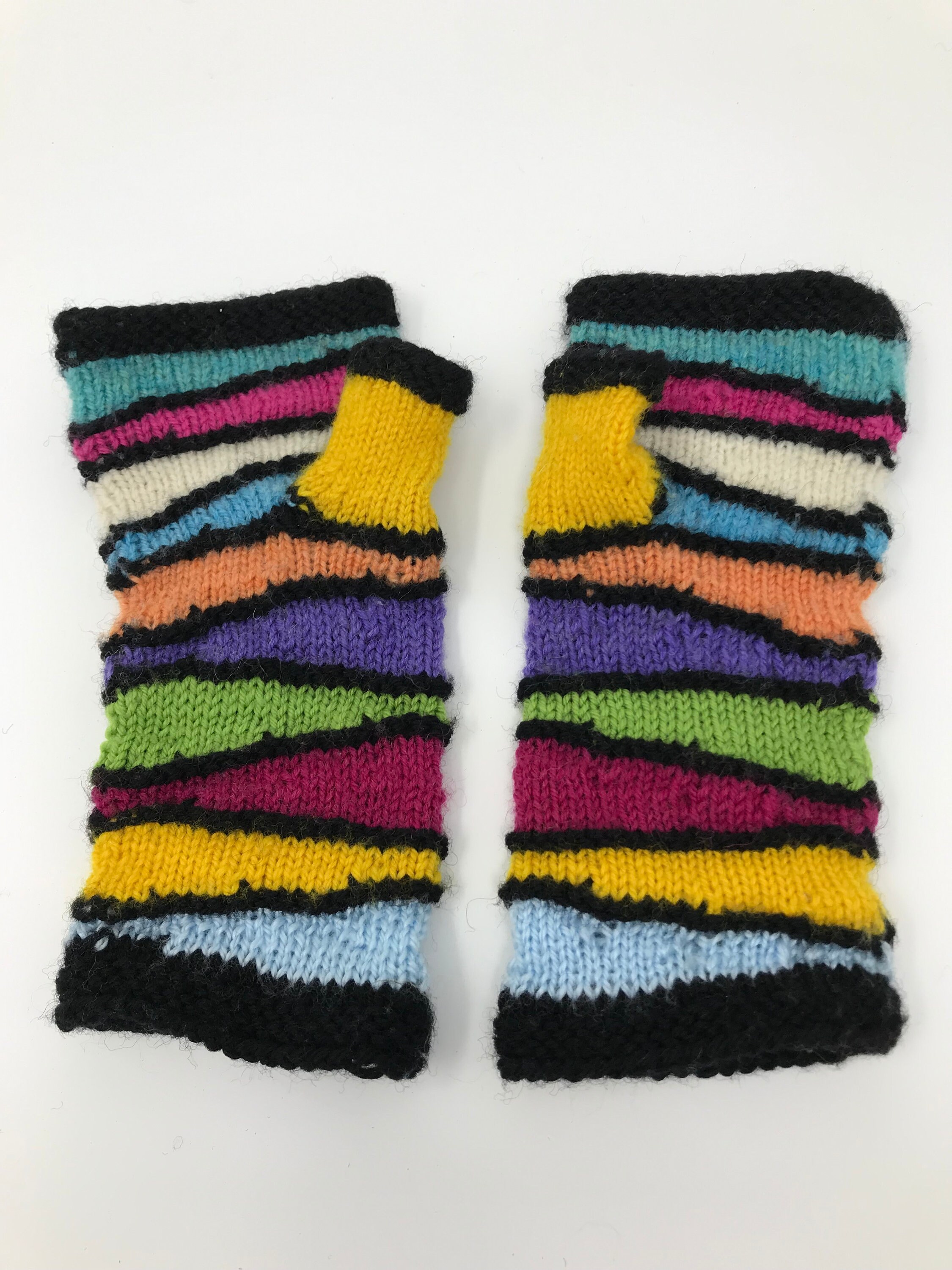 Stained Glass Fingerless Gloves Etsy