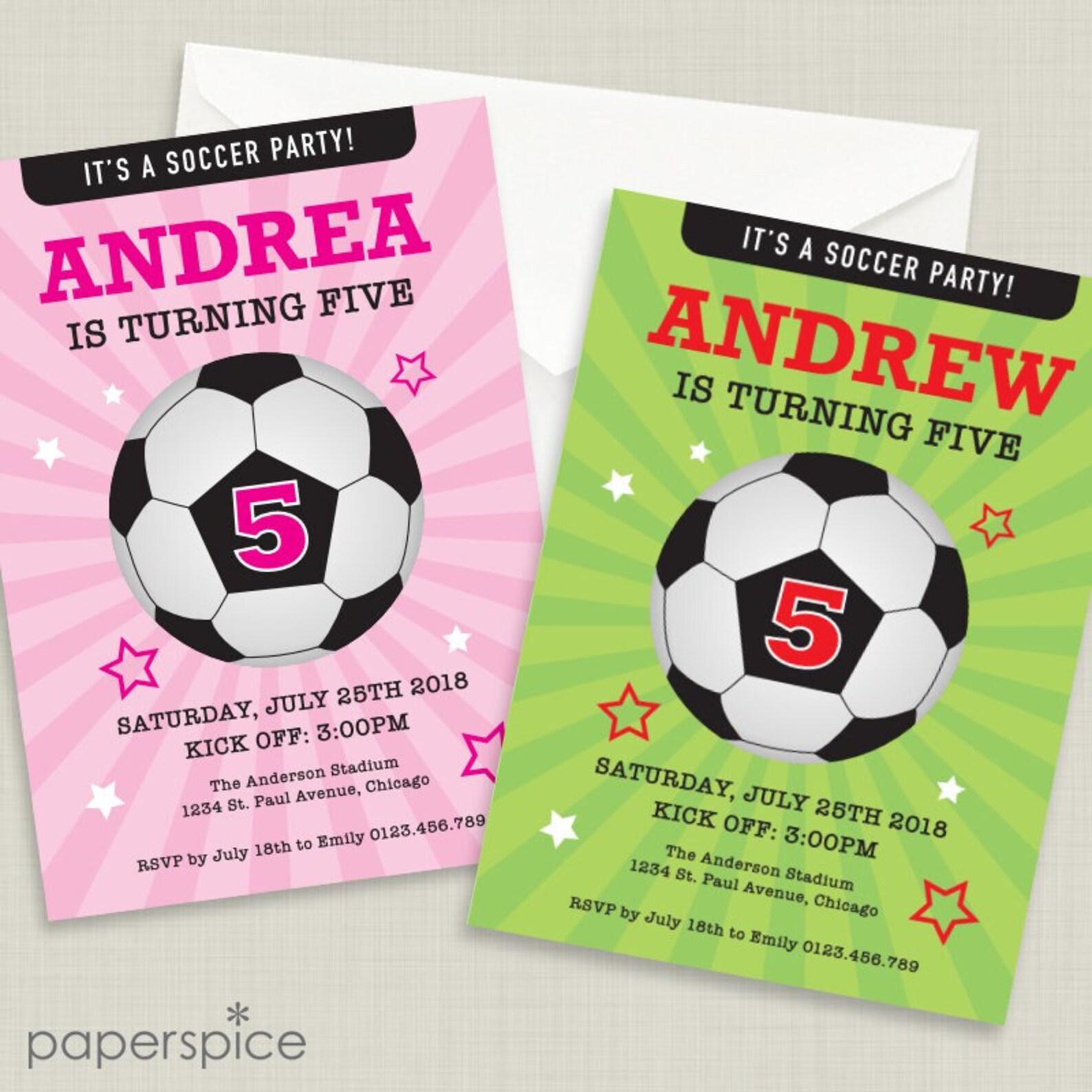 Soccer Party Invitation Football Party Invite Kids Birthday - Etsy UK