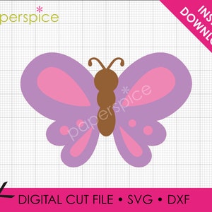 Cute Butterfly SVG Cut File, Layered SVG File, Cutting File for Cricut, Summer Butterfly, Paper Craft, DXF Cut File, Digital File image 1