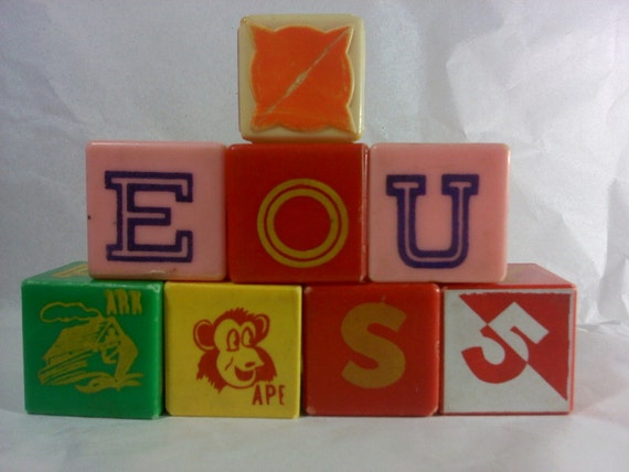 vintage baby blocks