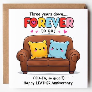 Kaart 3e verjaardag, grappig bankverjaardag, Forever To Go