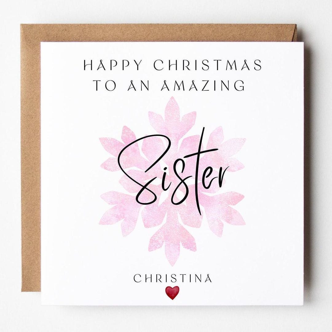 Carte De Noël Poème Grande Soeur - Carte De Versets D'arbre De