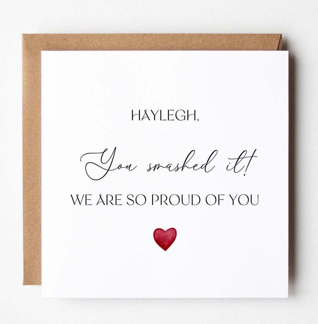 PRINTABLE so Proud of You Card, You Smashed It, Well Done ...