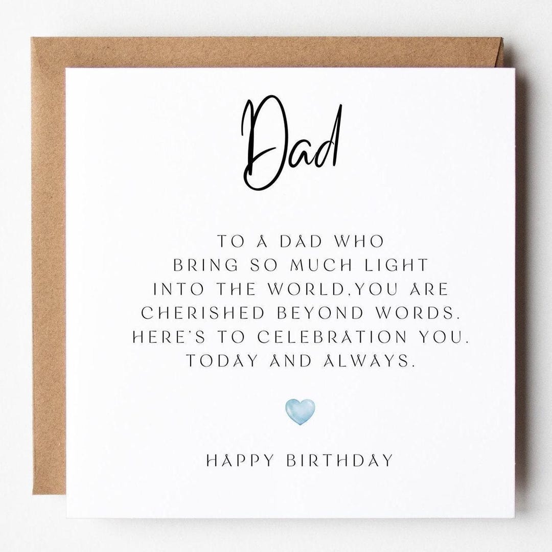 Dad These Notes PRINTABLE Dad Poem Birthday Card, Message Birthday Card, Blue Heart ...