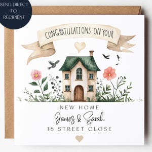 Tarjeta personalizada de nuevo hogar: Tarjeta de felicitaciones