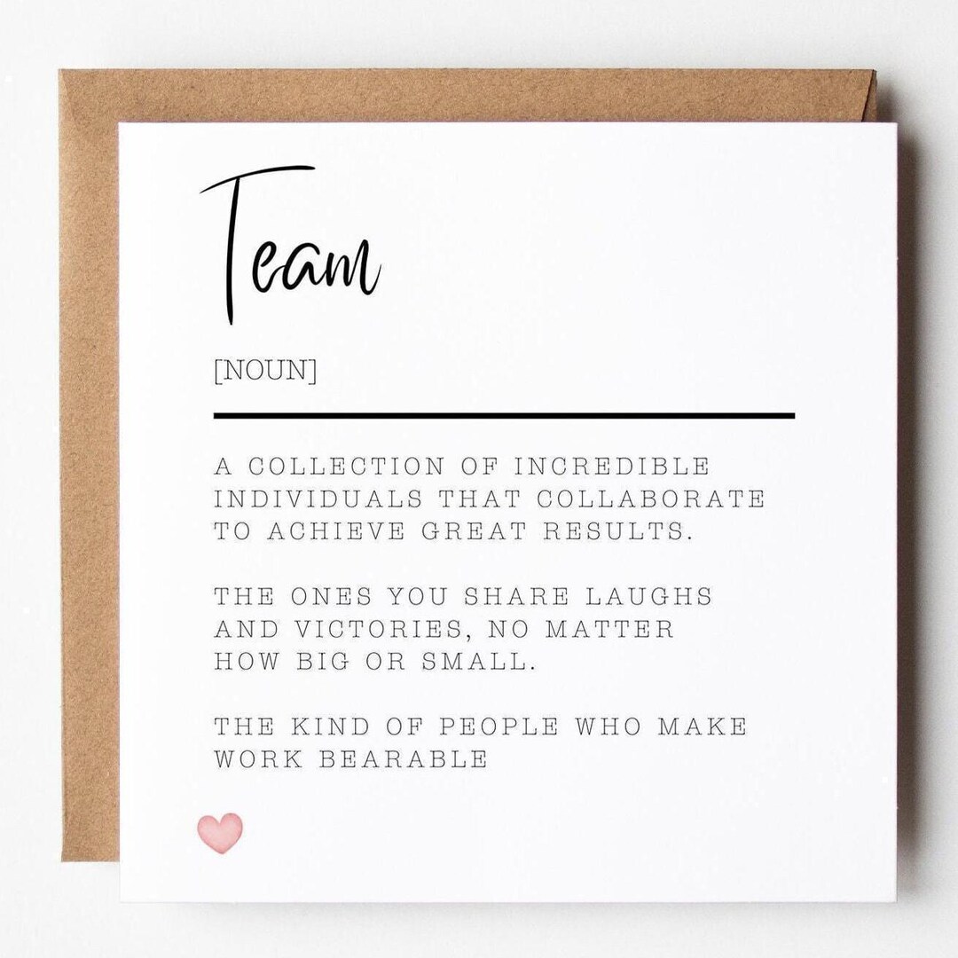 Personalized Leaving Card: Dictionary Meaning, Work Colleague Gift ...