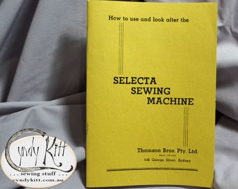 Gritzner Selecta Sewing Machine Instruction Booklet