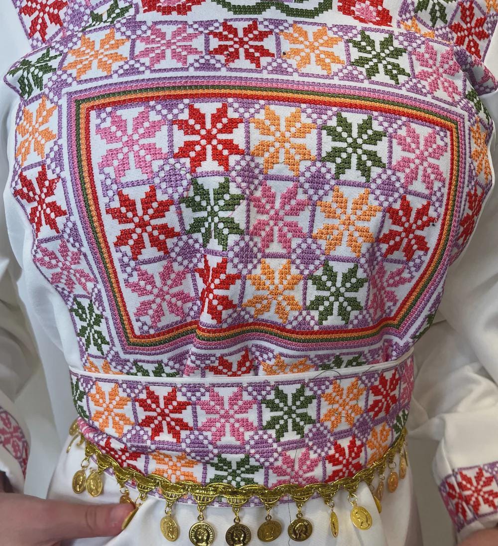Colorfull Thobe Jamila Colorful Tatreez Embroidered Palestinian Thobe Dress - Etsy