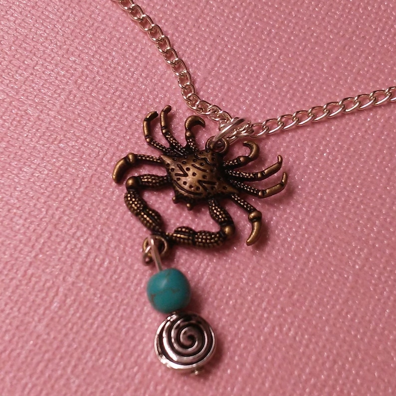 crabs beach jewelry handmade turquoise fashion cute necklace set ocean beachy nautical earrings crab accessories marine life