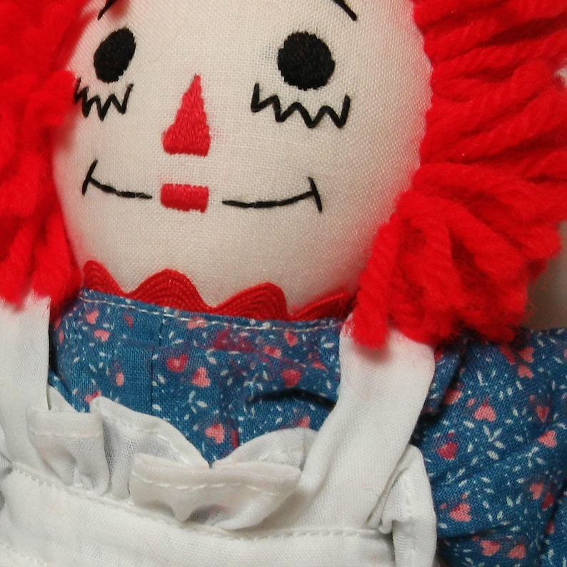 handmade hand embroidery 10 raggedy ann and andy multiple color options cute kawaii classic plush dolls