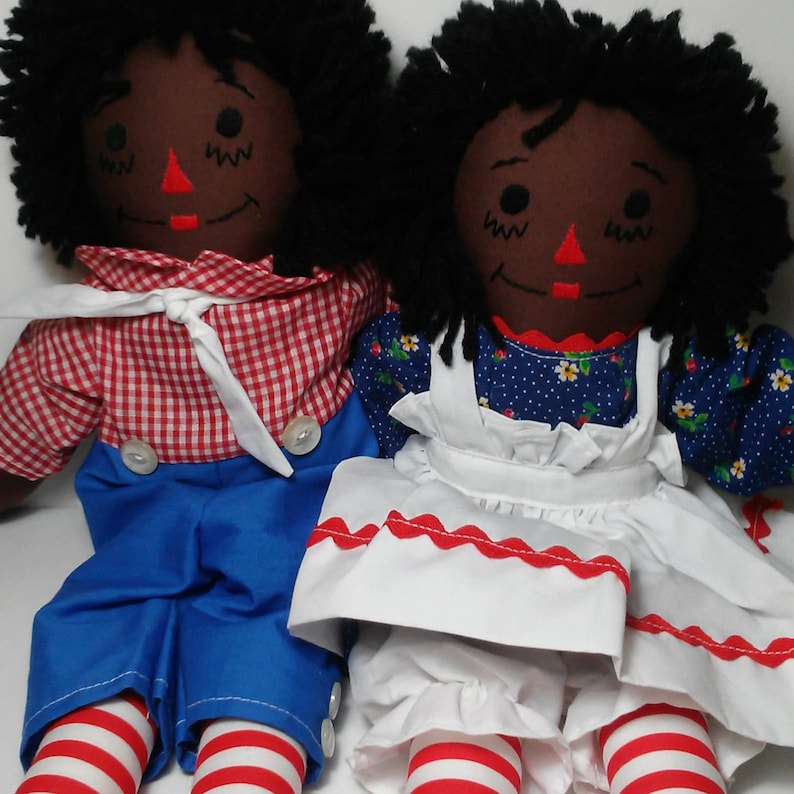 handmade hand embroidery 10 raggedy ann and andy multiple color options cute kawaii classic plush dolls
