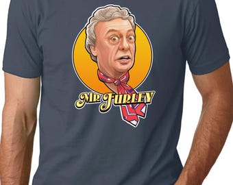 Three's Company  Mr Furley  Unisex Cotton Crew Tee