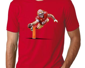 George Kittle 49ers Niners San Francisco Diving Touchdown T-Shirt | Sports Action Tee