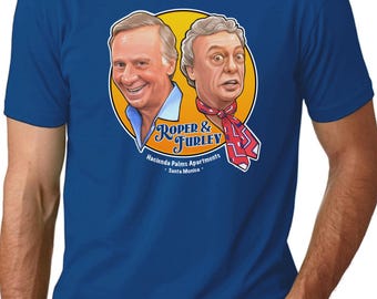 Three's Company  Roper & Furley   Unisex Cotton Crew Tee