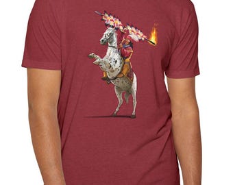 Florida State Chief Osceola Riding Renegade Seminoles T-shirt, College Football Fan Apparel, Game Day Tee, Sports Graphic Shirt, Tribal