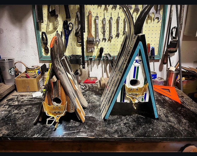 Custom items made from recycled skis