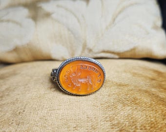 Sterling Silver Bison Spirit Guardian Ring: Strength, Abundance, Protection