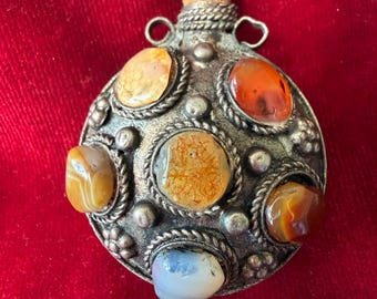 Hecate Portal Spirit Vessel Bottle Amulet, Witchcraft Protection, Moonstone Ritual Talisman