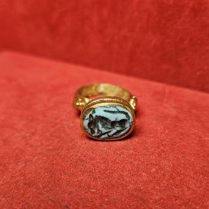 Fenrir Wolf Ring: Norse Amulet of Power, Brass & Mountain Stone