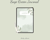 Sage Green Minimalist Journal - Printable Notebook for Calm Reflections & Creativity (Digital Download)