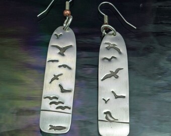 Dangle Earrings- Seabirds Three