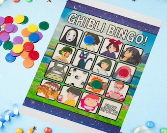 Ghibli-bingo voor kinderfeestjes | Digitale download