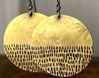 Large Brass Belloc Earrings