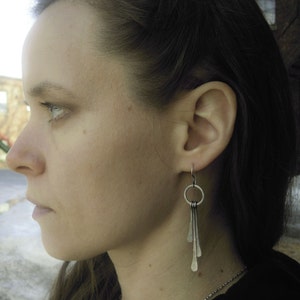 Sterling Long Drop Earrings image 2