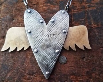 Winged Heart Necklace