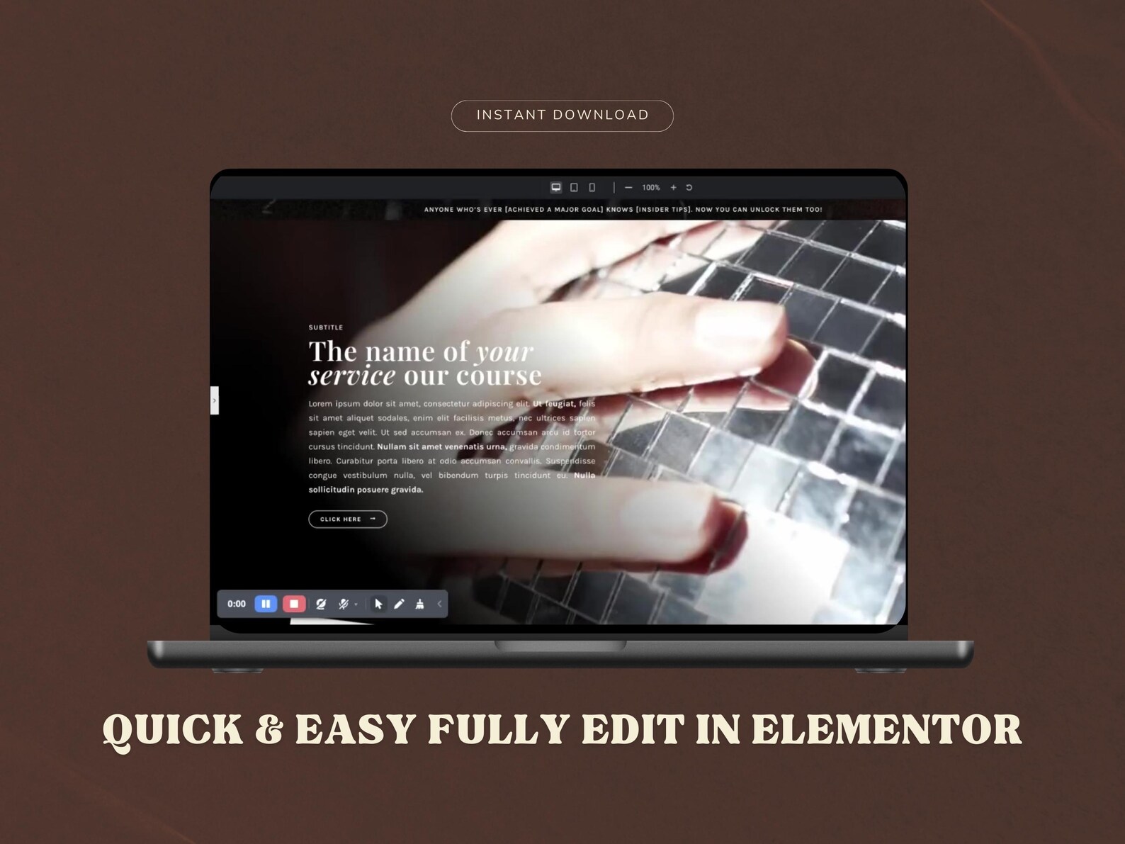 Sales Page Template for Elementor Pro Customizable Wordpress Landing