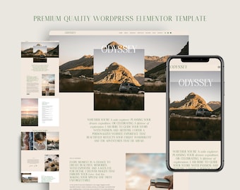 Travel Website Template for Elementor Pro | Storytelling WordPress Theme | Odyssey