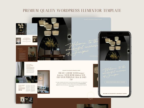 Sales Page Website Template for Elementor Pro | Premium WordPress Site Kit | Juniper