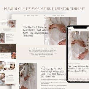 WordPress Elementor Blog Template &#39;Eve&#39; – Customizable Theme for Doulas, Birth Coaches, Holistic Blogs, Feminine Web Design