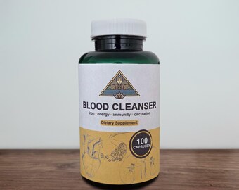 Blood Cleanser Capsules | Blood Detox | Dr. Sebi | Capsules |