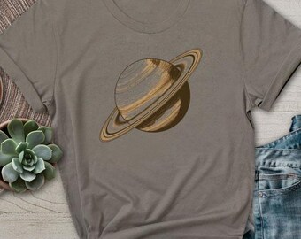 Rings of Saturn TShirt Astronomy Hubble Telescope Galaxy Planet Tee Space Shirt