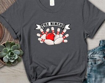 Vintage Bowling T-Shirt Custom Team Name Pin Ball Roll Sport Player Most Likely Alleycats Funny Bowler