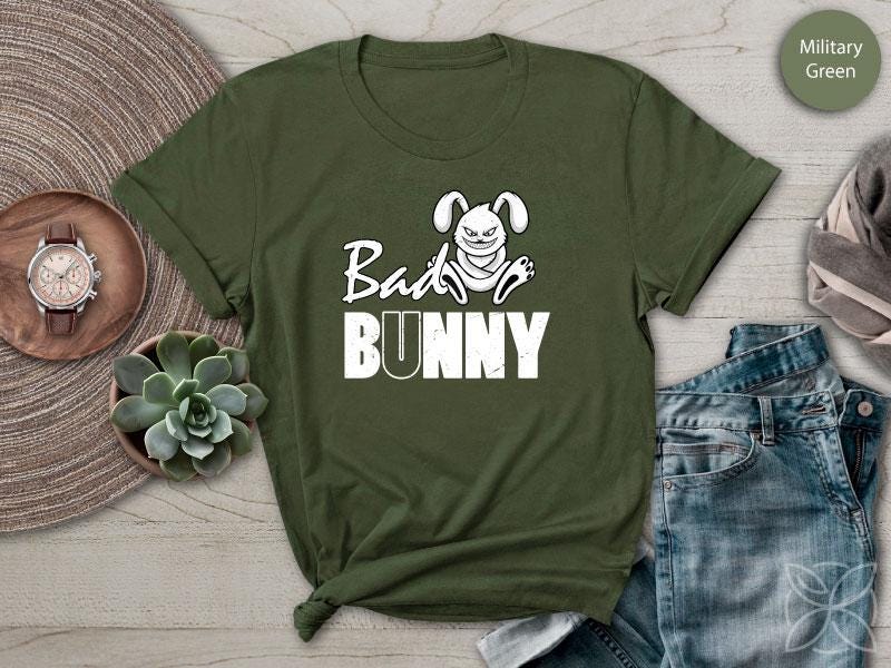 Bad Bunny Tshirt Psycho Cute Anime Rabbit Tee Shirt - Etsy