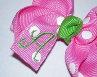 YOU PICK monogrammed hair bow