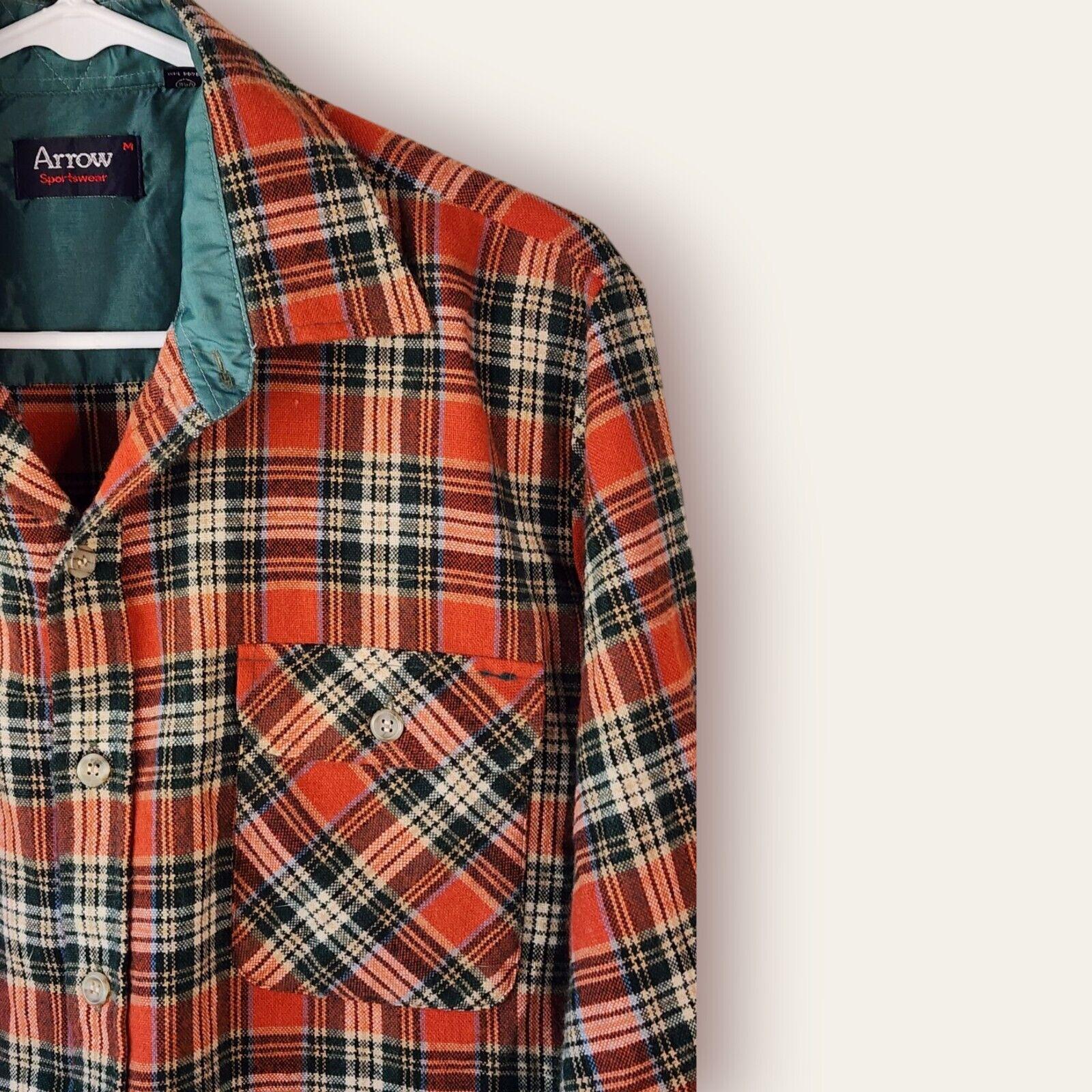 ②70s USA Arrow open collar shirt check M s-l500.jpg