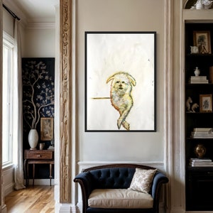 Pommerschen Portrait von Nancy Rosen - Hund Portrait, Hund Portrait, Pommerschen Malerei, Wandkunst, 2017