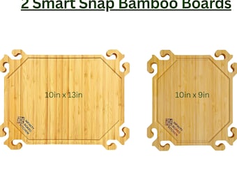 2 Smart Snap-bamboeborden: 10" x 13" x 0,5" en 10" x 9" x 0,5"