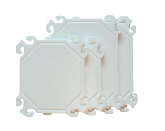 4 slimme snijplanken met kliksluiting: modulaire plastic plank, set van 4, gemaakt in de VS