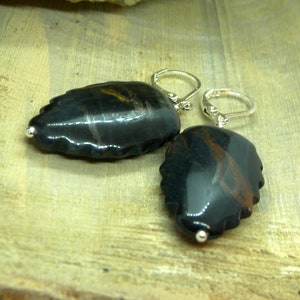 Blue Hawk Eye Earrings image 3