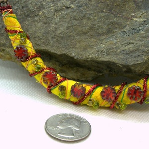 Fiber Textile Bar Necklace image 8